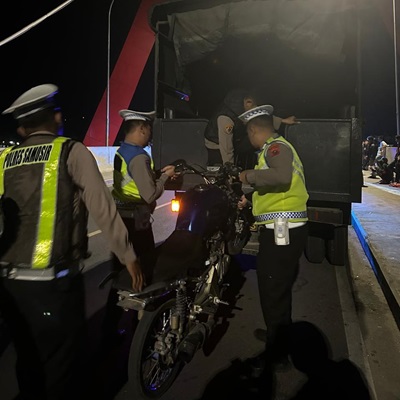 12 Unit Sepeda Motor Telah Diamankan Polres Samosir Saat Blue Light Patrol